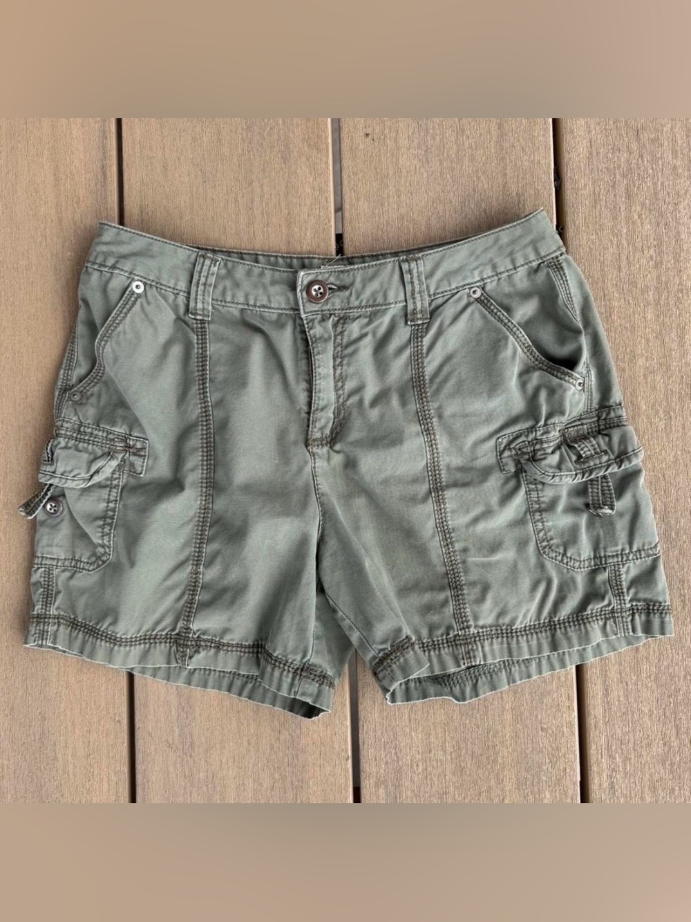 Faded Glory Olive Cargo Shorts